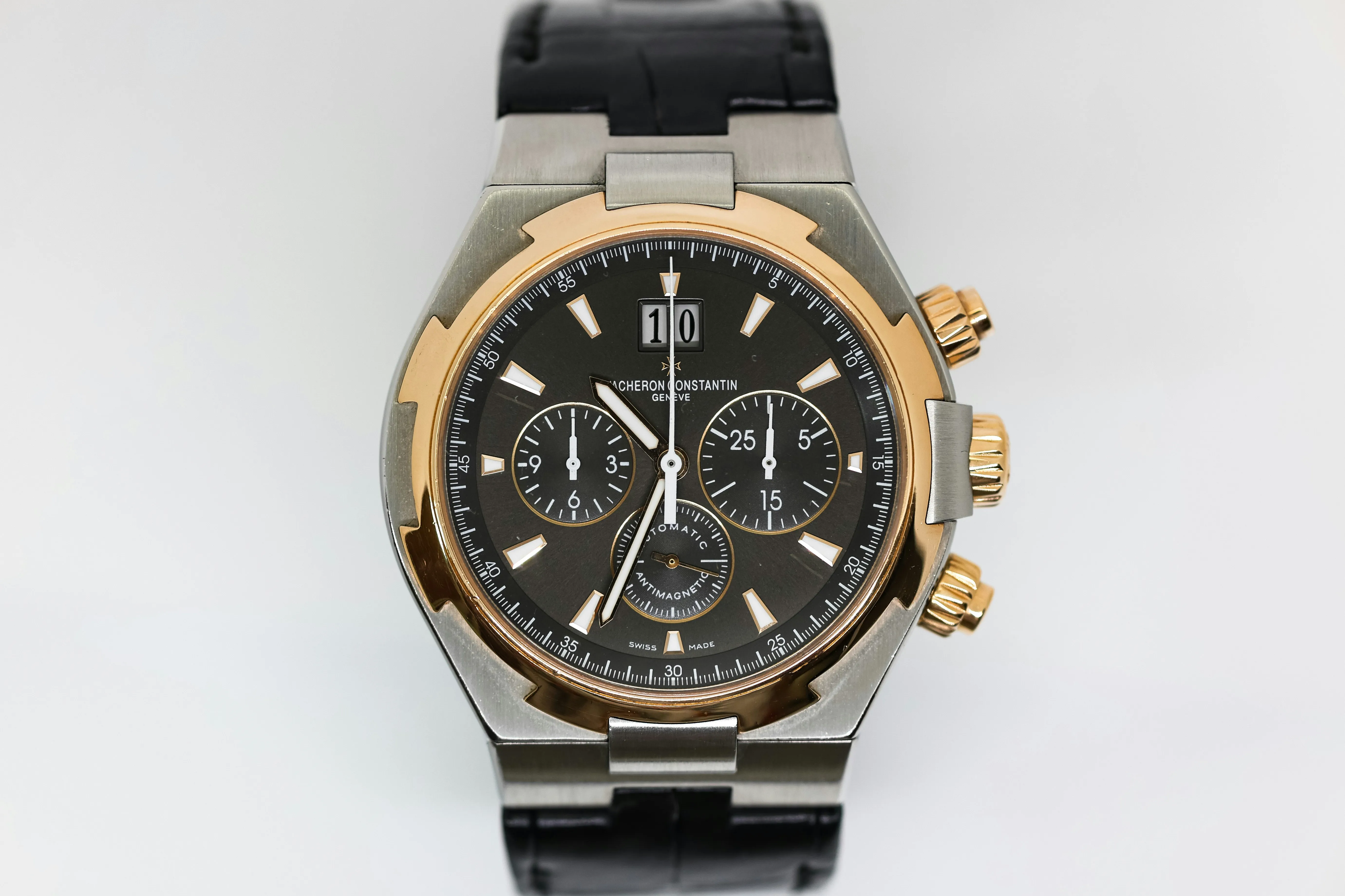 Vacheron Constantin Overseas Chronograph 49150/000M-9338 42mm Rose gold and Stainless steel Black 15