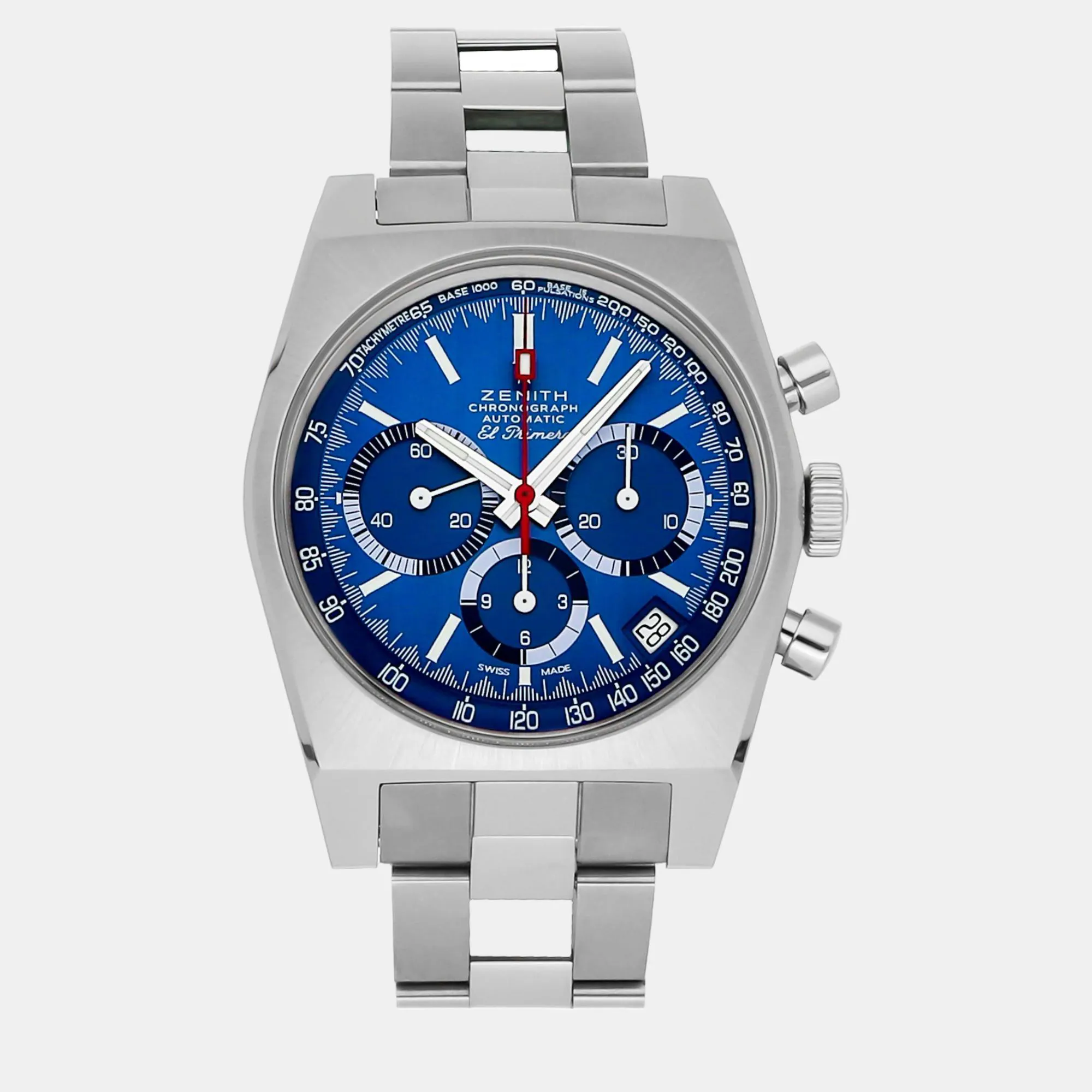 Zenith Revival 95.A3818.400/51.M3818 37mm Titanium Blue