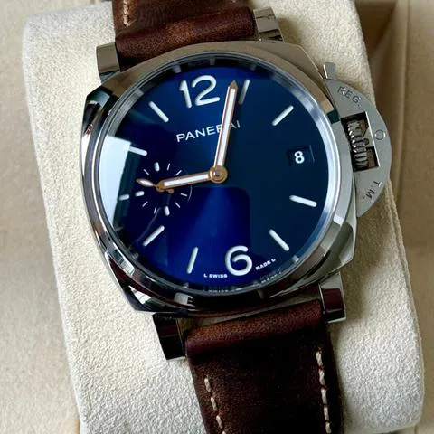 Panerai Luminor Marina PAM 01123 38mm Stainless steel Blue