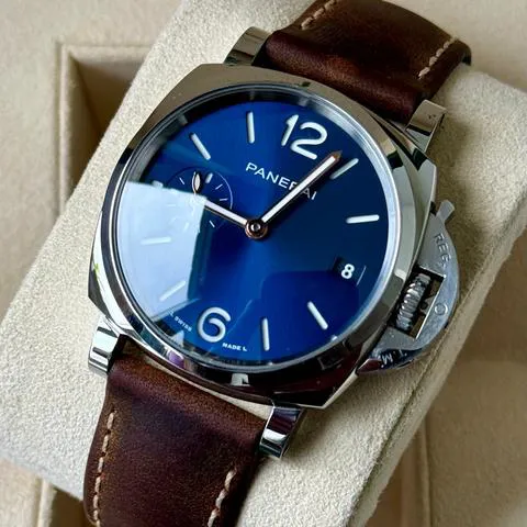 Panerai Luminor Marina PAM 01123 38mm Stainless steel Blue 1