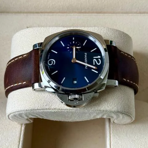 Panerai Luminor Marina PAM 01123 38mm Stainless steel Blue 2