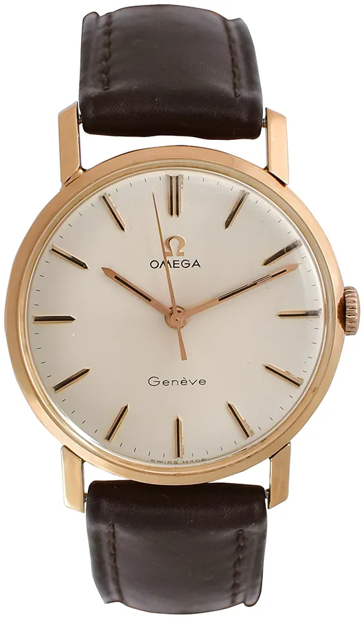 Omega Genève 131.019 33mm Acero chapado en oro Plata