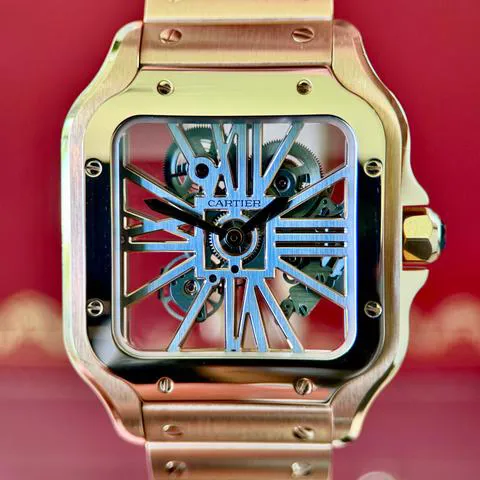 Cartier Santos WHSA0016 40mm Rose gold Skeletonized