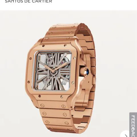 Cartier Santos WHSA0016 40mm Rose gold Skeletonized 9