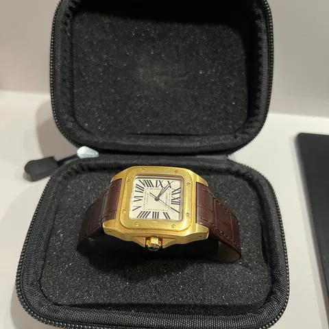 Cartier Santos 100 2880 100mm Yellow gold Silver