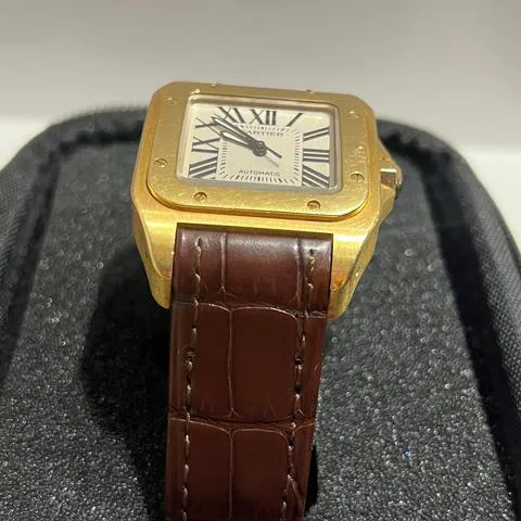 Cartier Santos 100 2880 100mm Yellow gold Silver 1