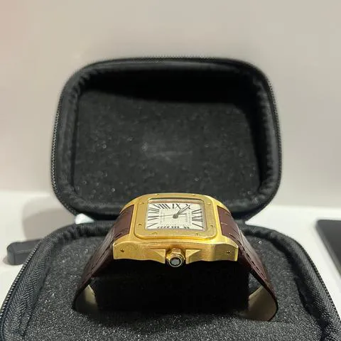 Cartier Santos 100 2880 100mm Yellow gold Silver 4