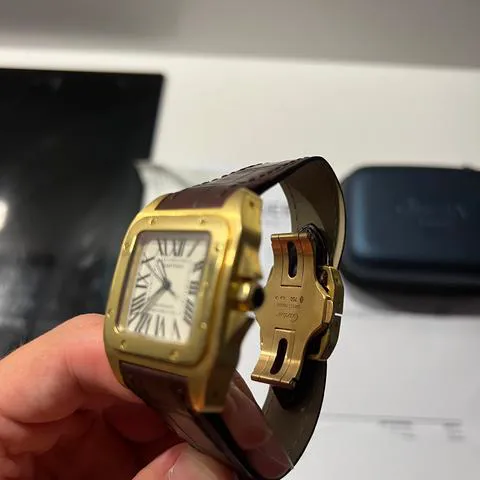 Cartier Santos 100 2880 100mm Yellow gold Silver 10