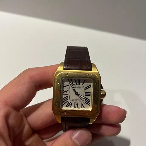 Cartier Santos 100 2880 100mm Yellow gold Silver 15