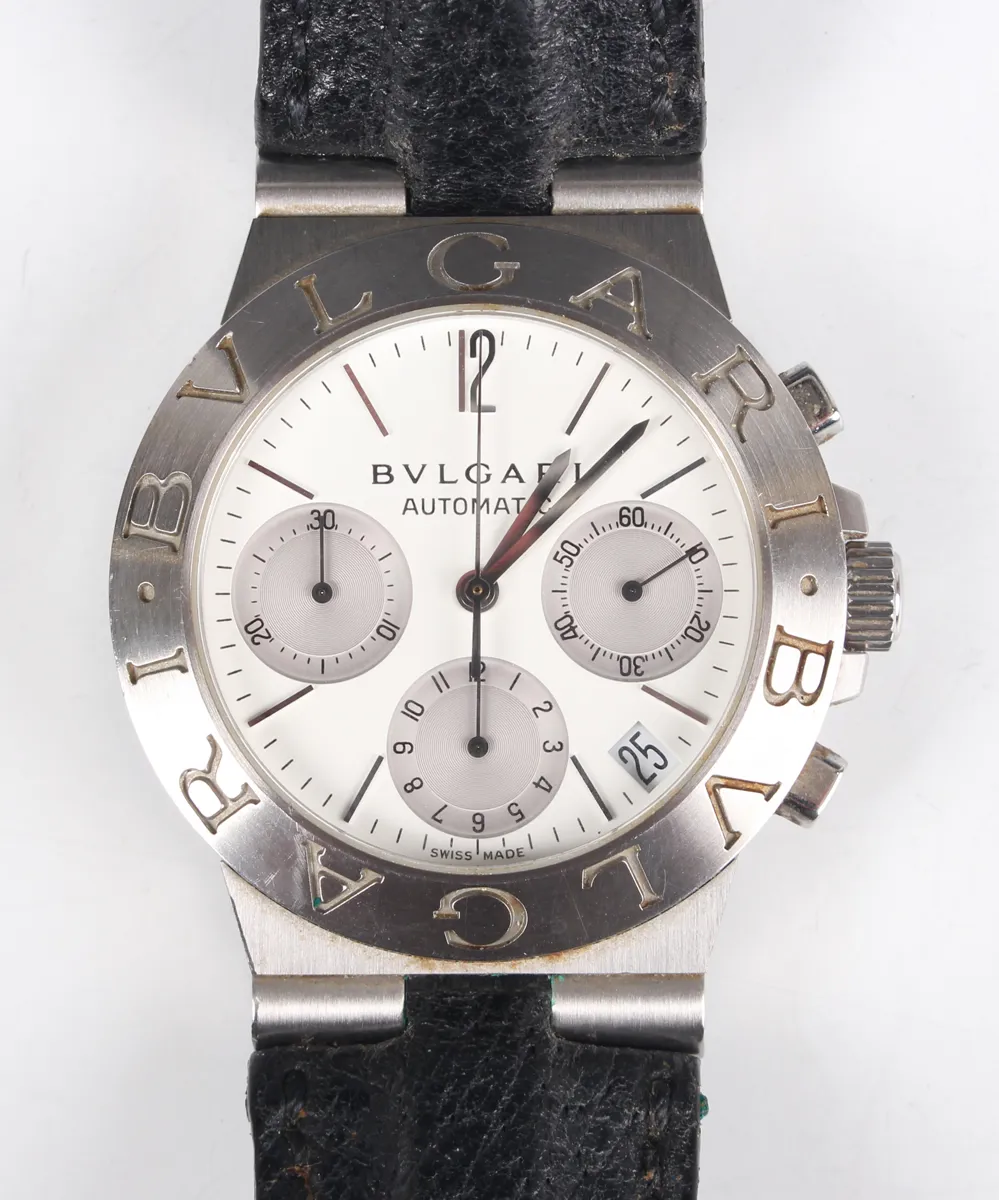 Bulgari Diagono CH 35 S 36mm Stainless steel White