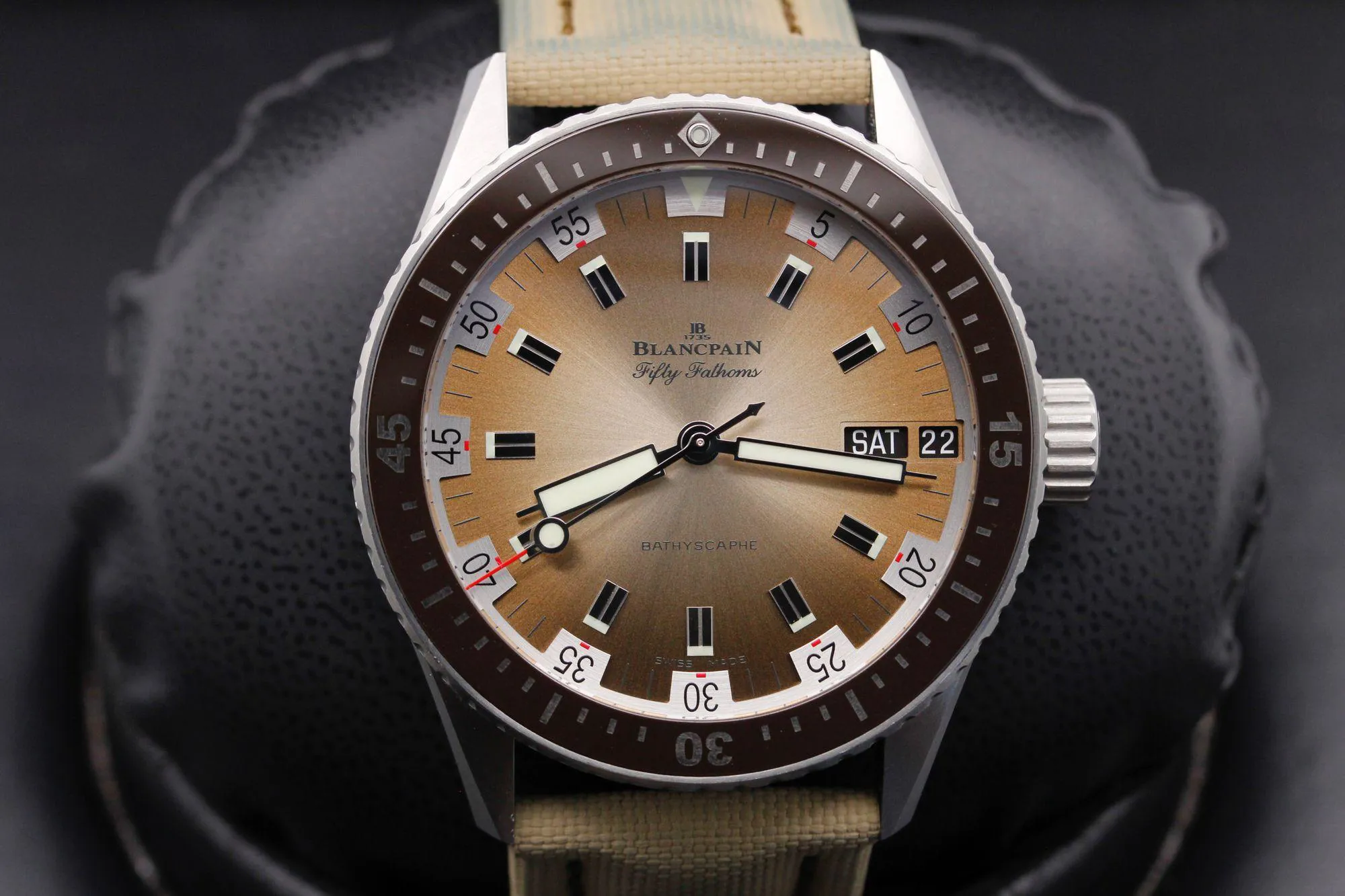 Blancpain Fifty Fathoms Bathyscaphe 5052-1146-E52A 43mm Stainless steel Tan