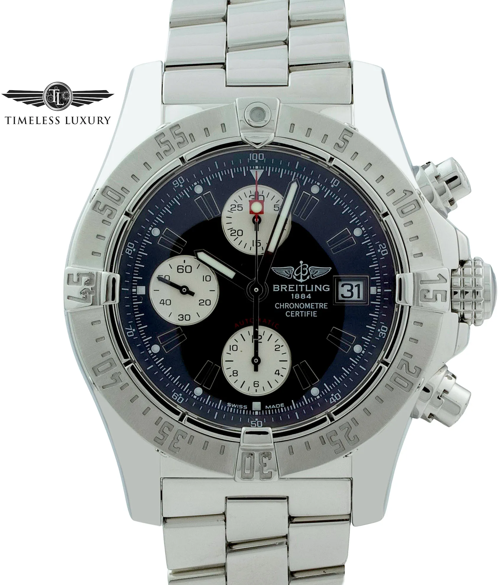 Breitling Avenger A13380 45mm Stainless steel Black