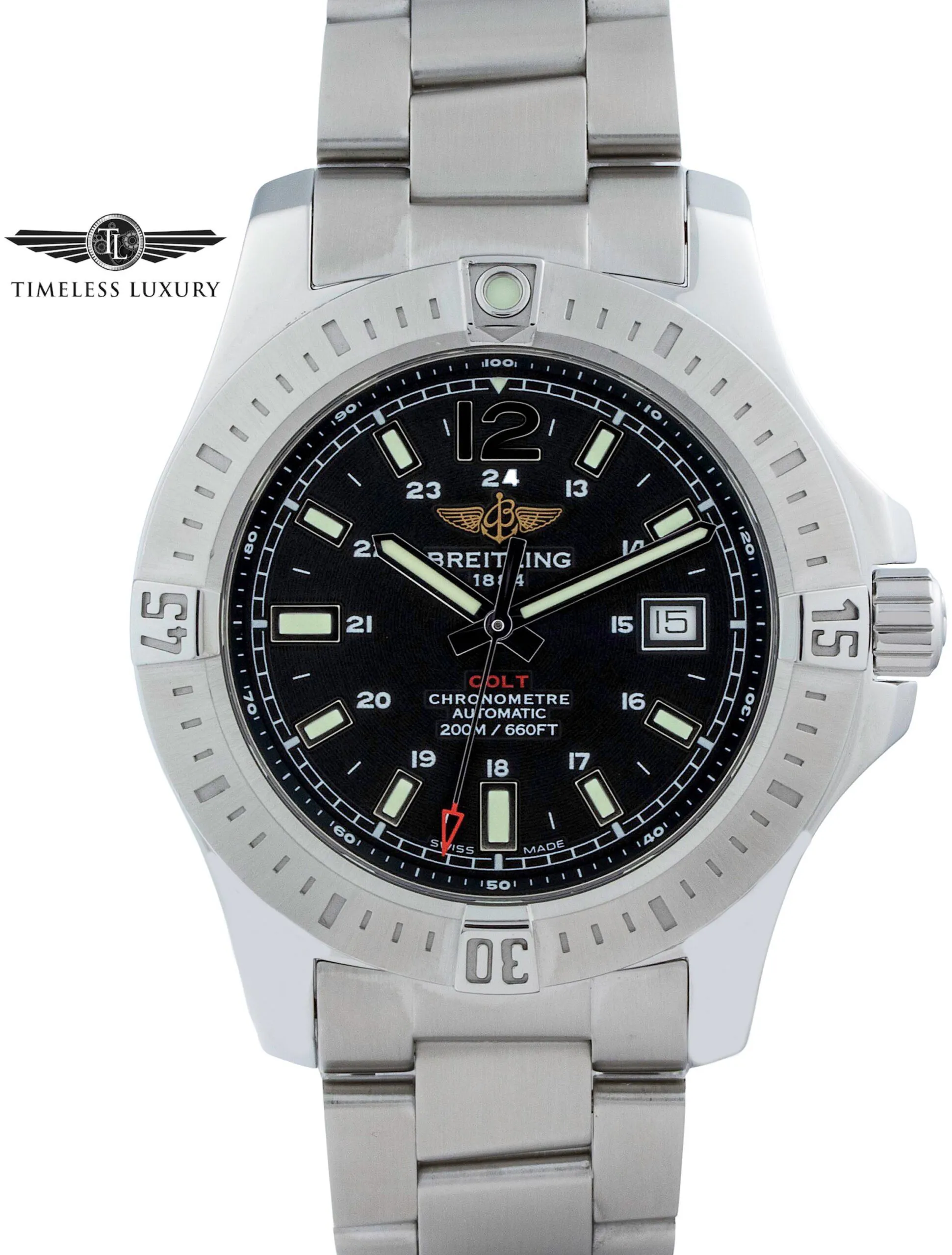 Breitling Colt Automatic A1738811/BD44 44mm Stainless steel Black