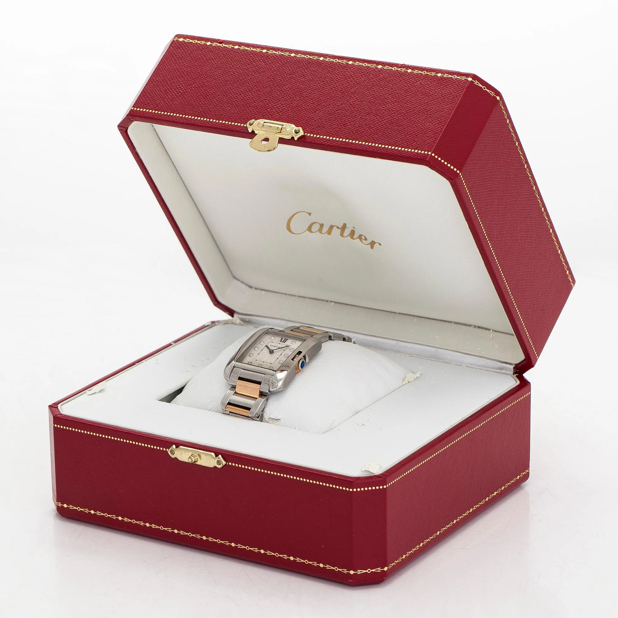 Cartier Tank Anglaise WT100032 26mm Rose gold and Stainless steel 6