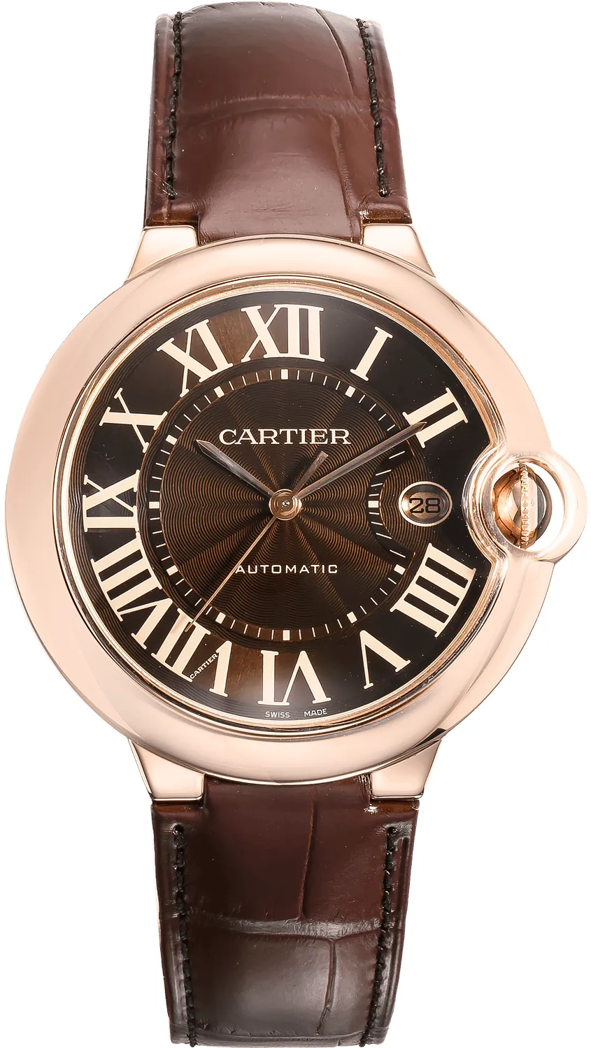 Cartier Ballon Bleu W6920037 42mm Rose gold Brown