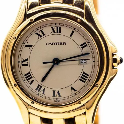 Cartier Cougar 887904 33mm Yellow gold Champagne