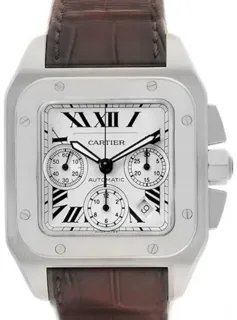 Cartier Santos 100 2740 41mm Stainless steel White