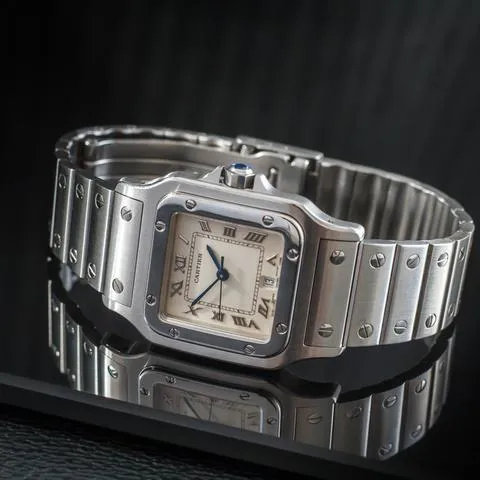 Cartier Santos Galbée 1564 29mm Stainless steel White