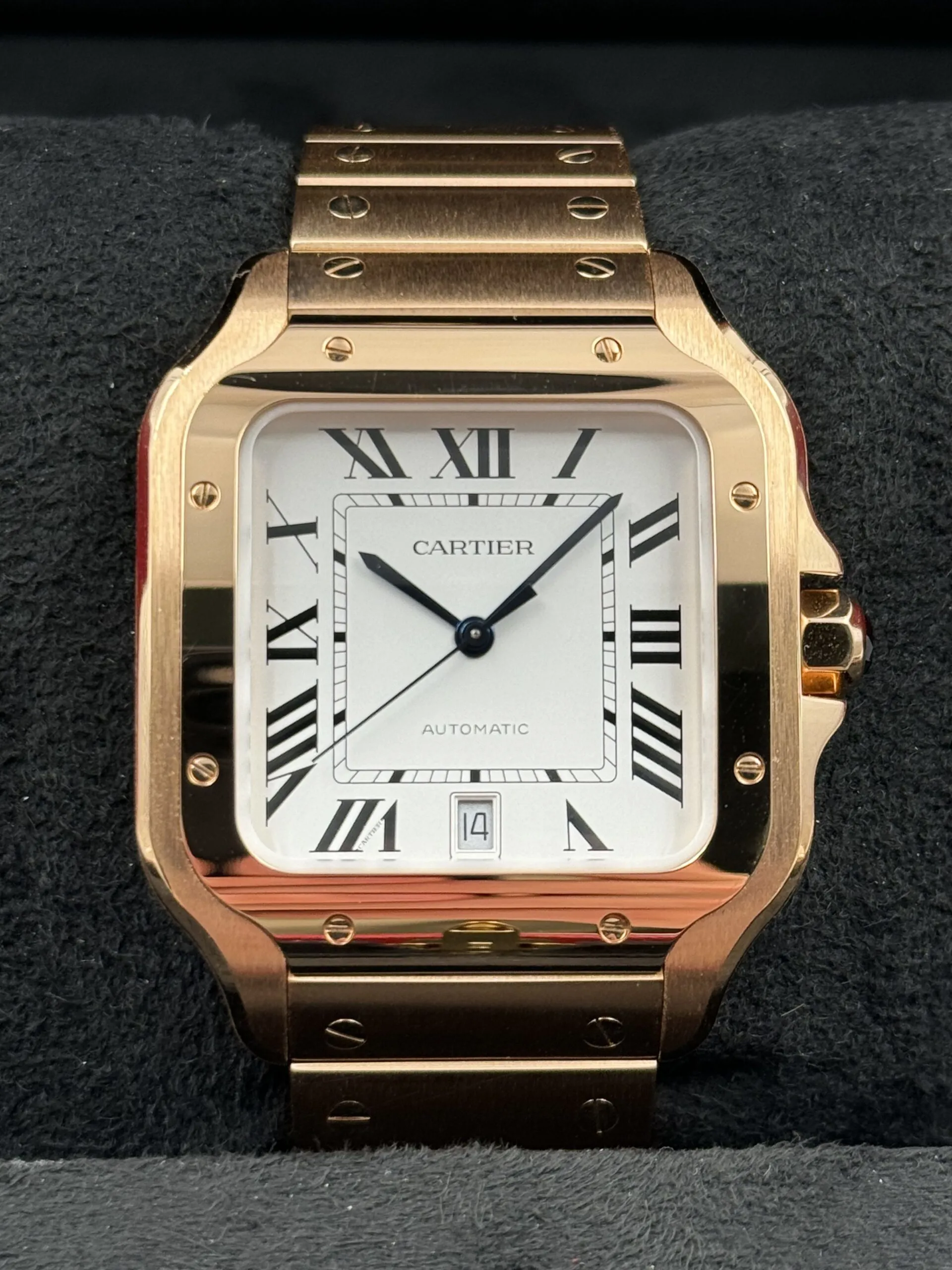 Cartier Santos WGSA0018 40mm Rose gold Silver