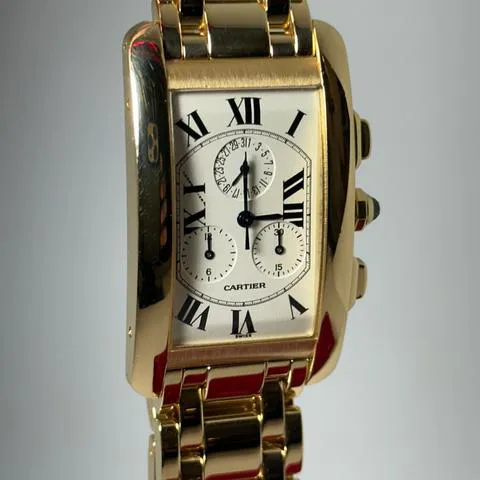 Cartier Tank Américaine 1730 26mm Yellow gold White