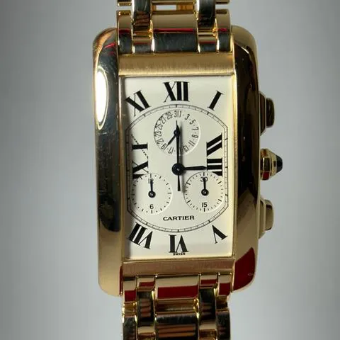 Cartier Tank Américaine 1730 26mm Yellow gold White 1