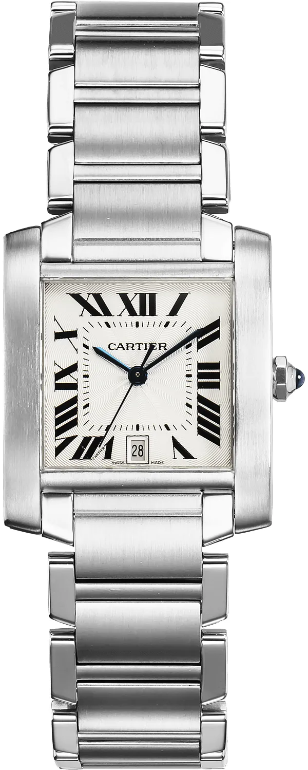 Cartier Tank Française W51002Q3 24mm Stainless steel Silver Gray