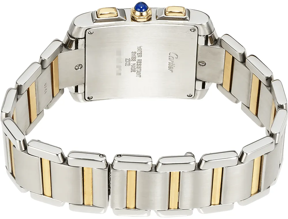 Cartier Tank Française W51004Q4 28mm Yellow gold and Stainless steel Silver Gray 2