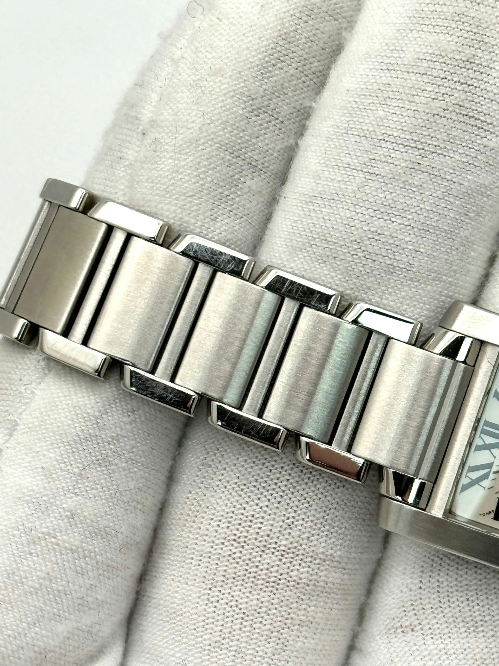 Cartier Tank Française W51008Q3 20mm Stainless steel White 1