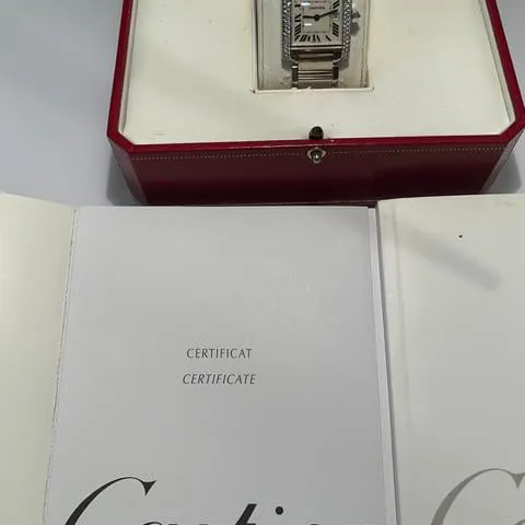 Cartier Tank Française WE1002S3 20mm White gold White 6