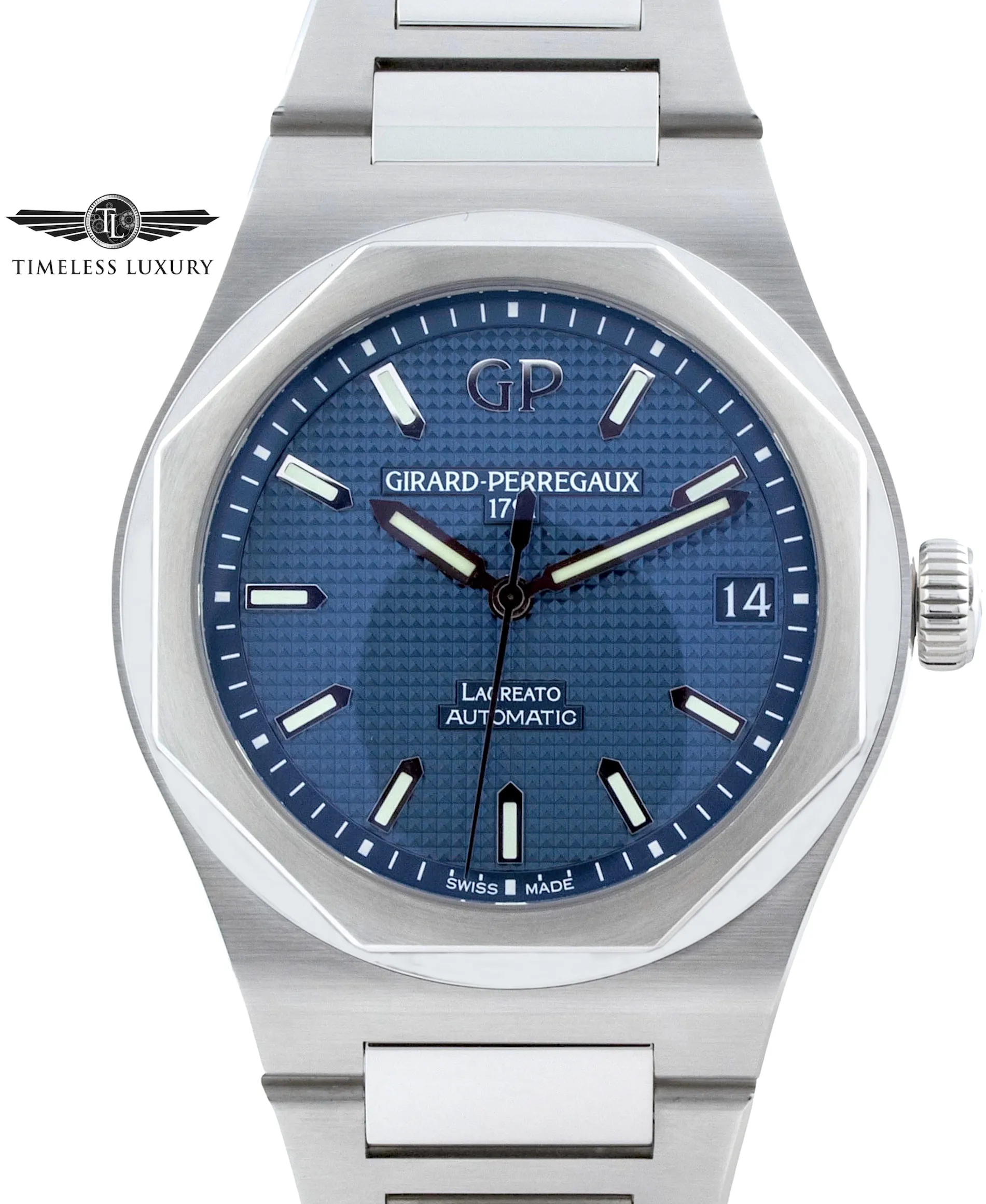 Girard-Perregaux Laureato 81010-11-431-11A 42mm Stainless steel Blue