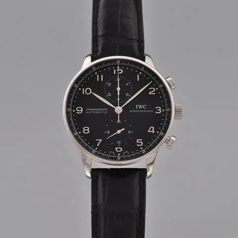 IWC Portuguese Chronograph IW3714 41mm Stainless steel Black