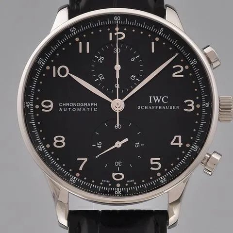 IWC Portuguese Chronograph IW3714 41mm Stainless steel Black 1