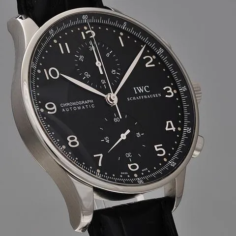 IWC Portuguese Chronograph IW3714 41mm Stainless steel Black 3