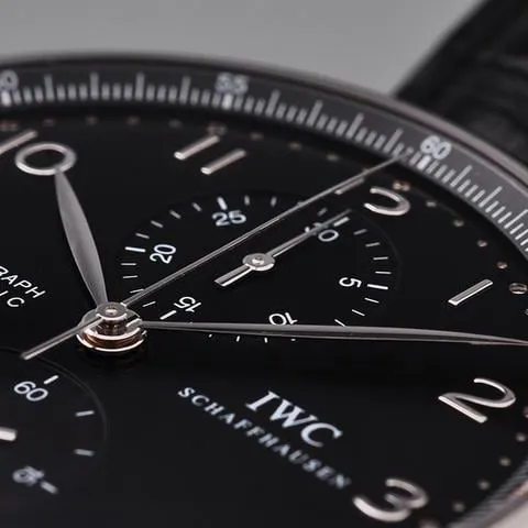 IWC Portuguese Chronograph IW3714 41mm Stainless steel Black 4