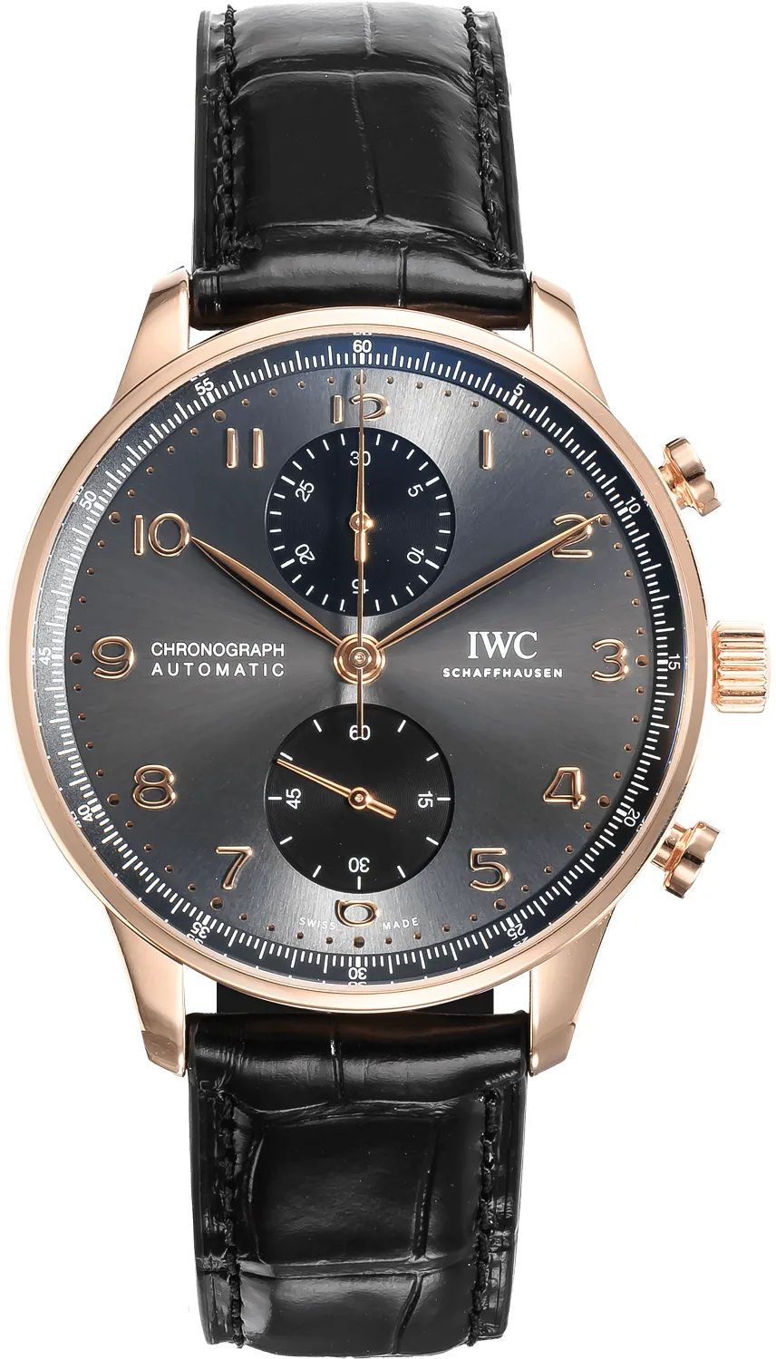 IWC Portuguese Chronograph IW371610 41mm Yellow gold Gray