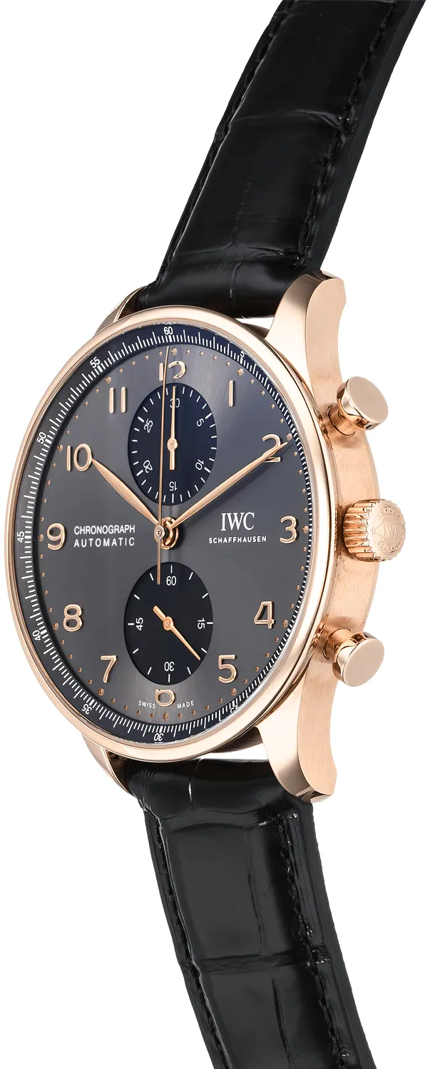 IWC Portuguese Chronograph IW371610 41mm Yellow gold Gray 1