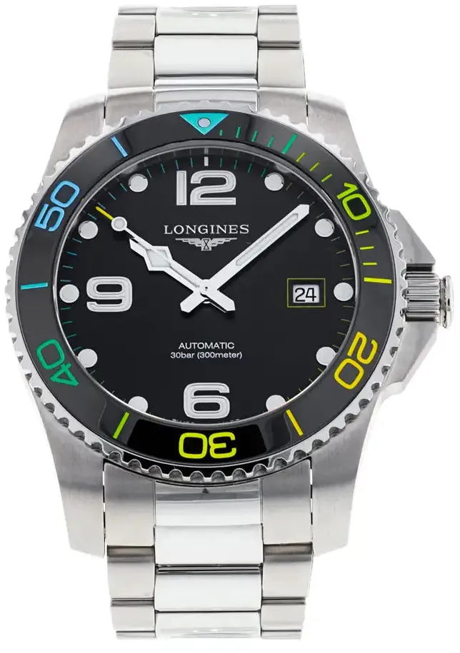 Longines HydroConquest L3.781.4.59.6 41mm Stainless steel Black