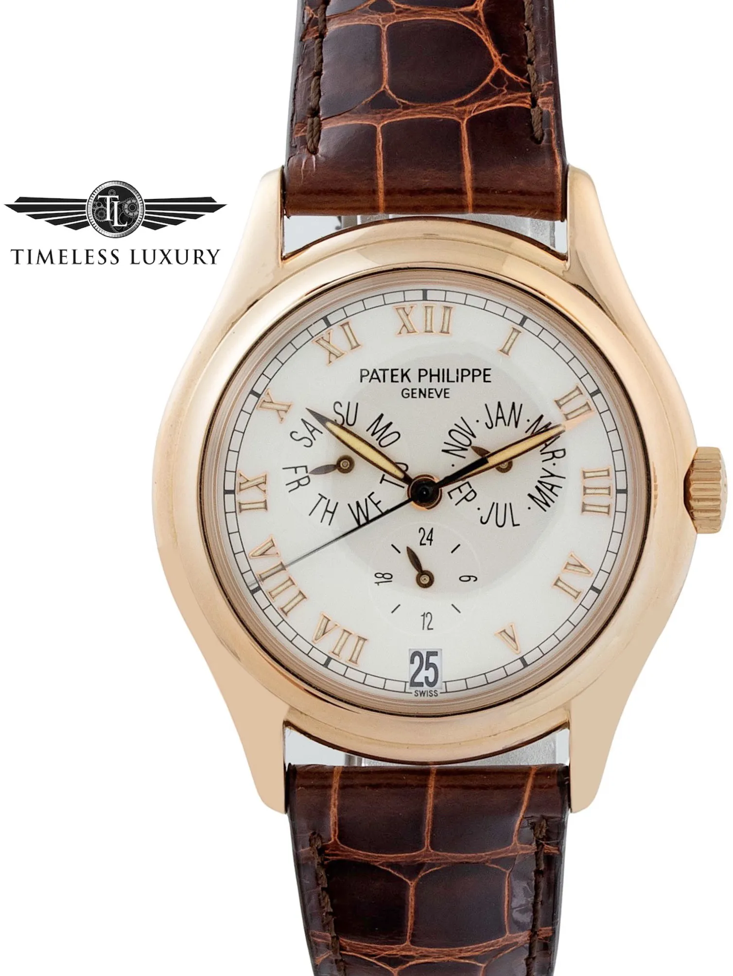 Patek Philippe Annual Calendar 5035R-001 37mm Rose gold and 18k rose gold White