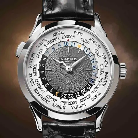 Patek Philippe World Time 5230G-001 38.5mm White gold Gray