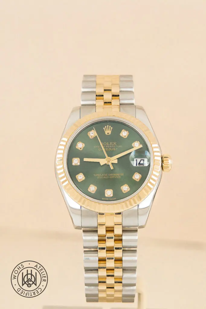 Rolex Datejust 31 178273 31mm Yellow gold and Stainless steel Green