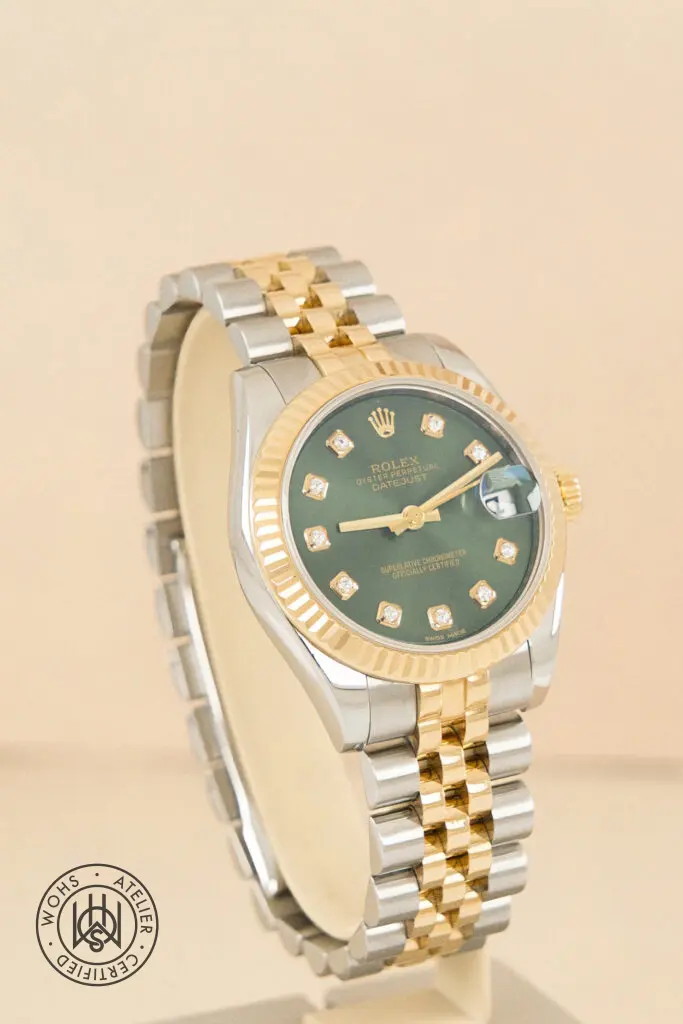 Rolex Datejust 31 178273 31mm Yellow gold and Stainless steel Green 3