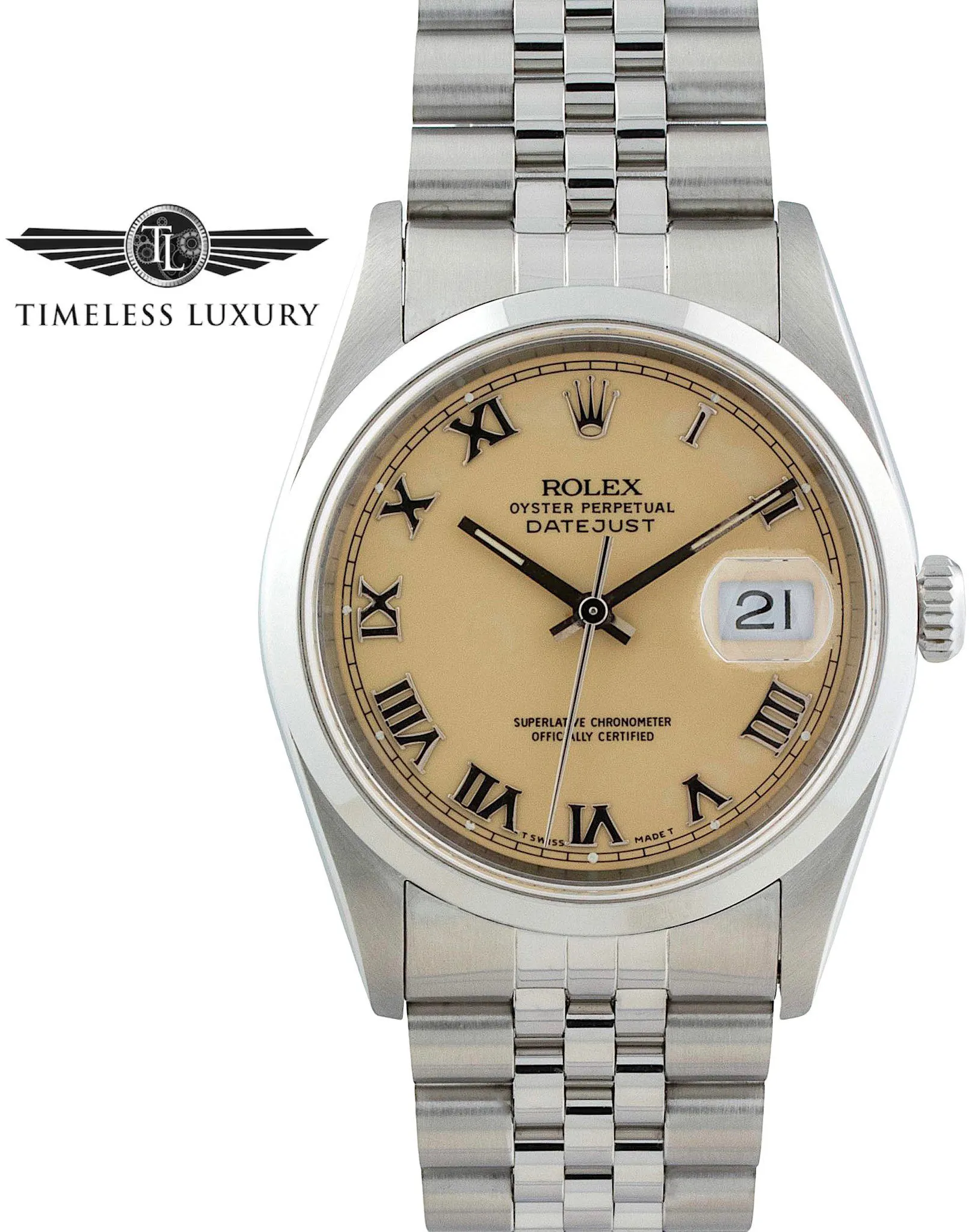 Rolex Datejust 36 16200 36mm Stainless steel Ivory