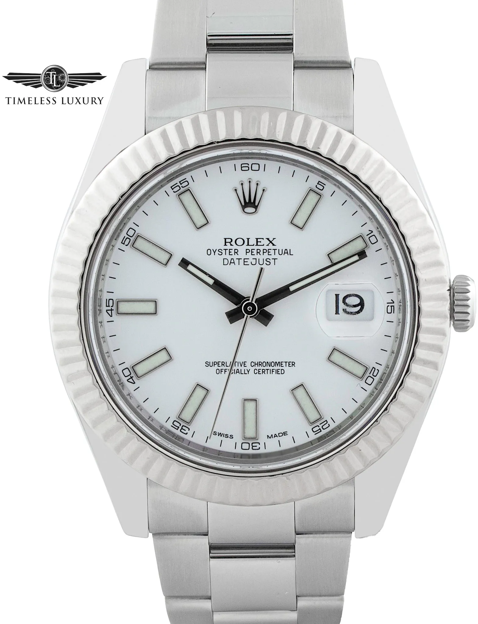 Rolex Datejust II 116334 41mm Stainless steel White