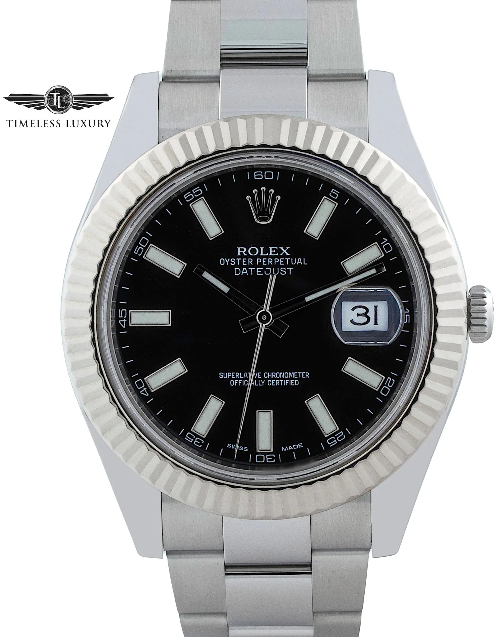 Rolex Datejust II 116334 41mm Stainless steel Black