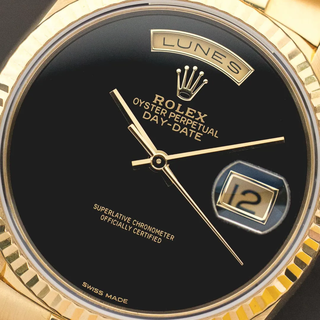 Rolex Day-Date 36 18238 36mm Yellow gold Onyx