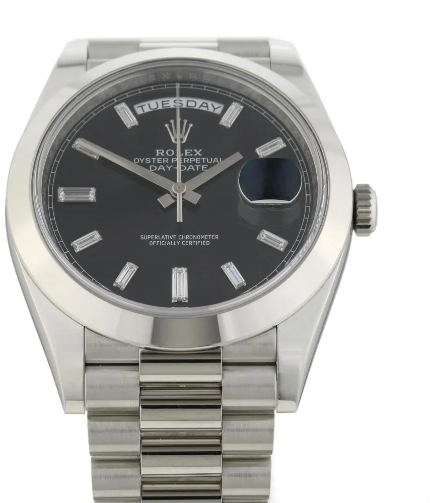 Rolex Day-Date 40 228206 41mm Platinum Silver