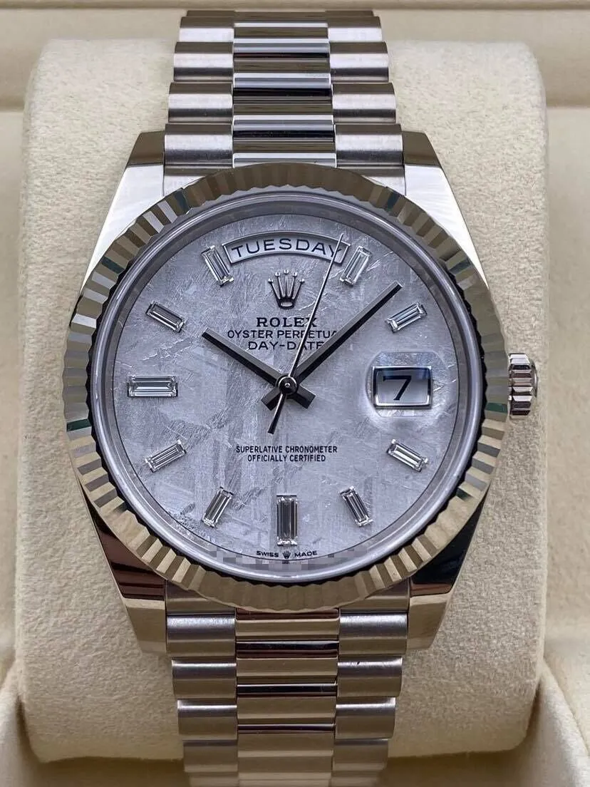 Rolex Day-Date 40 228239 40mm White gold Silver