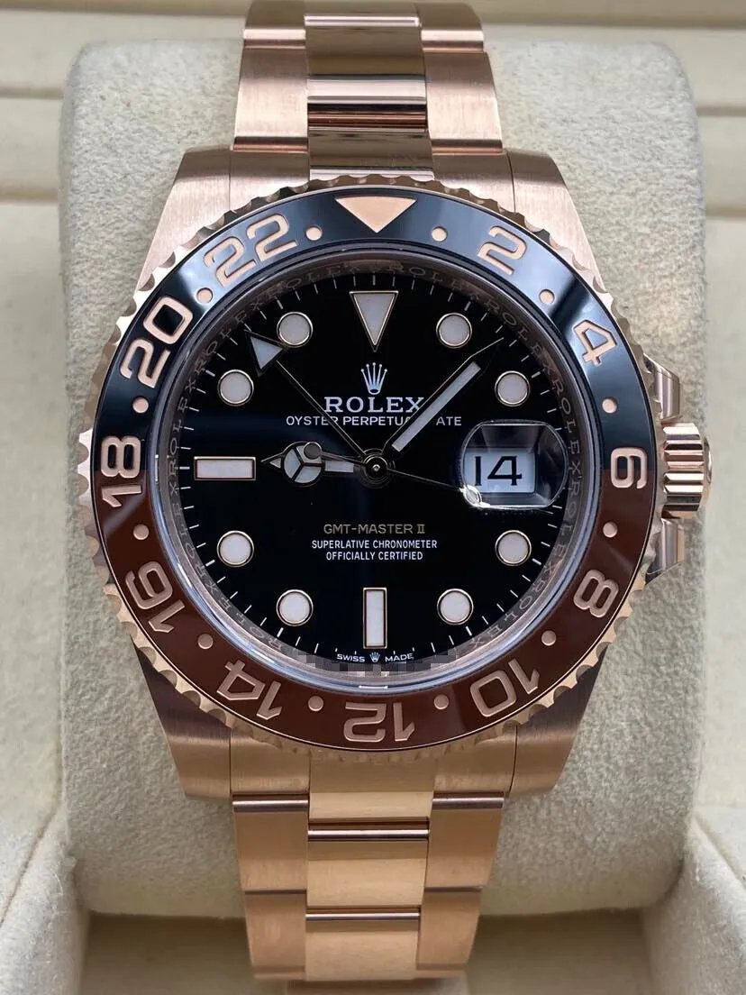 Rolex GMT-Master II 126715CHNR 40mm Rose gold Brown