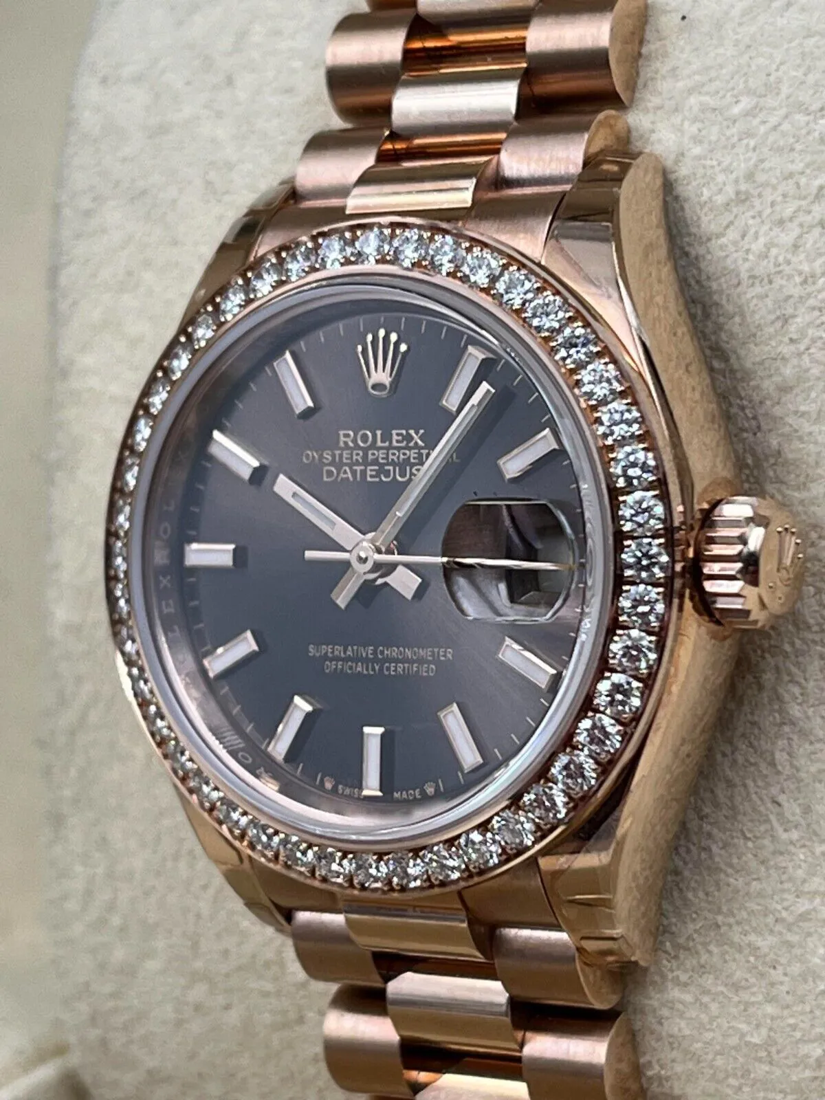 Rolex Lady-Datejust 279135RBR 28mm Rose gold Brown 3