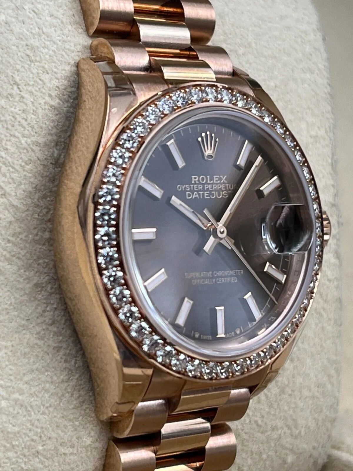 Rolex Lady-Datejust 279135RBR 28mm Rose gold Brown 4